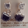 Brinco de Prata Zircônia Meia Lua Roxa - Image 3